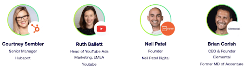 A list of influential digital marketing experts showcasing the industry leaders behind the DMI certification curriculum.